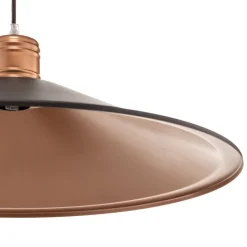 Hængelampe Garret I i mørkebrun/kobber Ø 50 cm