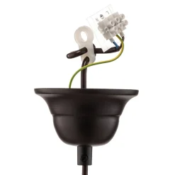 Hængelampe Garret I i mørkebrun/kobber Ø 50 cm