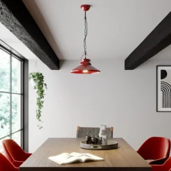 Hængelampe Iron, rød