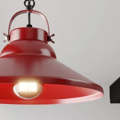 Hængelampe Iron, rød