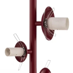 Hængelampe Joel, vinrød/hvid, 4 lyskilder