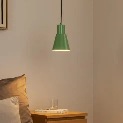 Hængelampe Konikkem, mintgrøn, metal, Ø 14 cm, E27