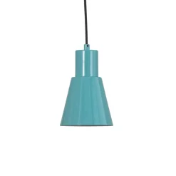 Hængelampe Konikkem, turkis, metal, Ø 14 cm, E27