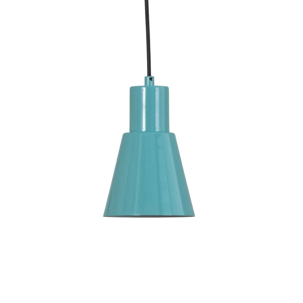 Hængelampe Konikkem, turkis, metal, Ø 14 cm, E27