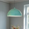Hængelampe Kure, turkis, metal, Ø 60 cm, E27