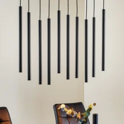 Hængelampe Laser med 10 lyskilder, sort