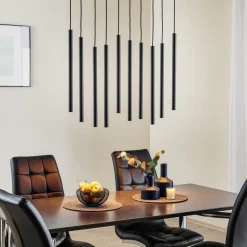 Hængelampe Laser med 10 lyskilder, sort