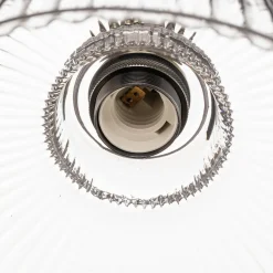 Hængelampe Leana, glas klar, 1 lyskilde, krom