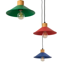 Hængelampe Manavgat, 6 lyskilder, flerfarvet, længde 144 cm