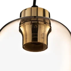 Hængelampe Marco Green, 1 lyskilde, brun