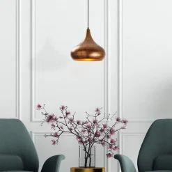 Hængelampe Muba 11550, messing brun, metal, Ø 26 cm