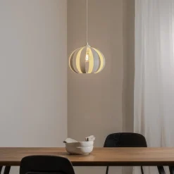 Hængelampe Newton, 1 lyskilde, sandfarvet, metal