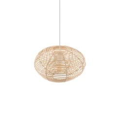 Hængelampe RATTAN, Ø 40 cm, naturbrun, Rattan, E27