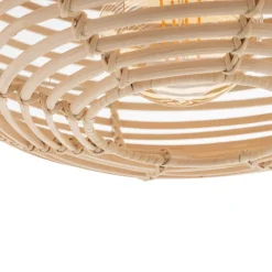 Hængelampe RATTAN, Ø 40 cm, naturbrun, Rattan, E27