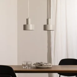 Hængelampe Rif 2, taupe 2 lyskilder, lineær, stål