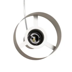 Hængelampe Rif 3, taupe, rund, 3 lyskilder, Ø 33 cm, stål