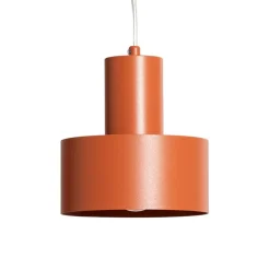 Hængelampe Rif 2, teglrød, 2 lyskilder, lineær, stål