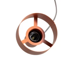 Hængelampe Rif 2, teglrød, 2 lyskilder, lineær, stål