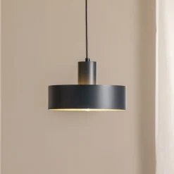 Hængelampe Rif M, antracit, 1 lyskilde, Ø 25 cm, stål