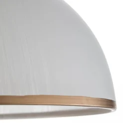 Hængelampe Roma i hvid og brun, 1 lyskilde