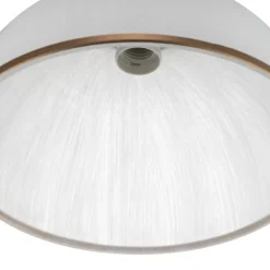 Hængelampe Roma i hvid og brun, 1 lyskilde