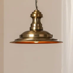 Hængelampe Sivani MR-637, antik guld, metal, Ø 39 cm