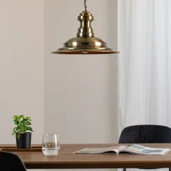 Hængelampe Sivani MR-637, antik guld, metal, Ø 39 cm