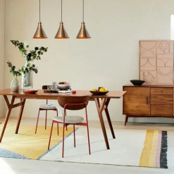 Hængelampe Sivani MR-314, antik guld, jern 3 lyskilder lineær