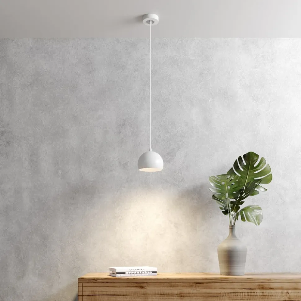 Hængelampe Sool, hvid, Ø 15 cm, metal