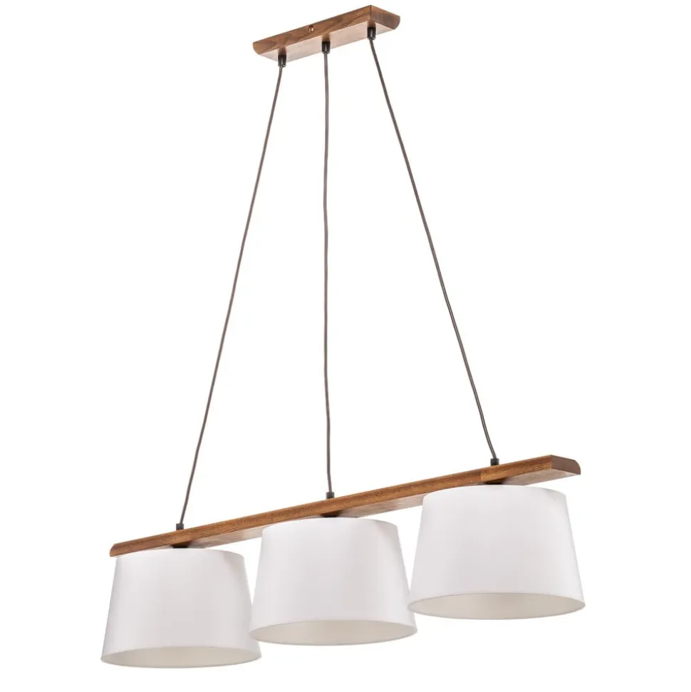 Hængelampe Sweden, 3 lyskilder, valnød