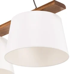 Hængelampe Sweden, 3 lyskilder, valnød