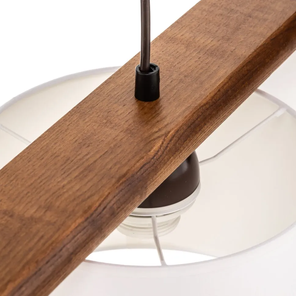 Hængelampe Sweden, 3 lyskilder, valnød