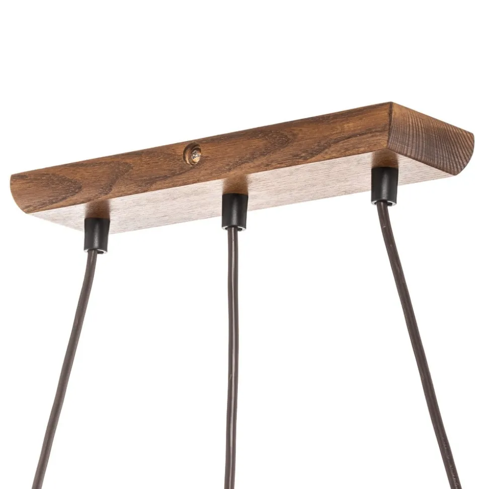 Hængelampe Sweden, 3 lyskilder, valnød