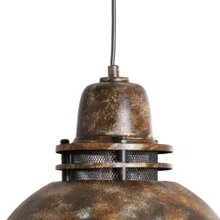 Hængelampe Tibet, antikbrun, Ø 34 cm, metal, E27