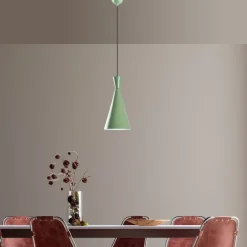 Hængelampe Tom, mintgrøn, metal, Ø 19 cm, E27