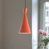 Hængelampe Tom, orange, metal, Ø 19 cm, E27