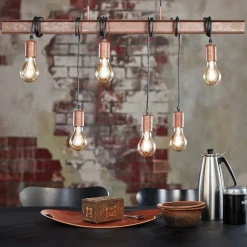 Hængelampe Townshend 4 i mørkebrun