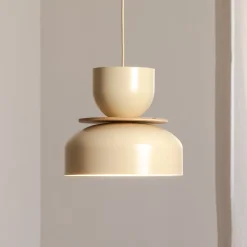 hængelampe Uto, creme/kabel creme, Ø 30 cm, metal
