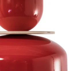 Hængelampe Uto, rød, Ø 30 cm, metal
