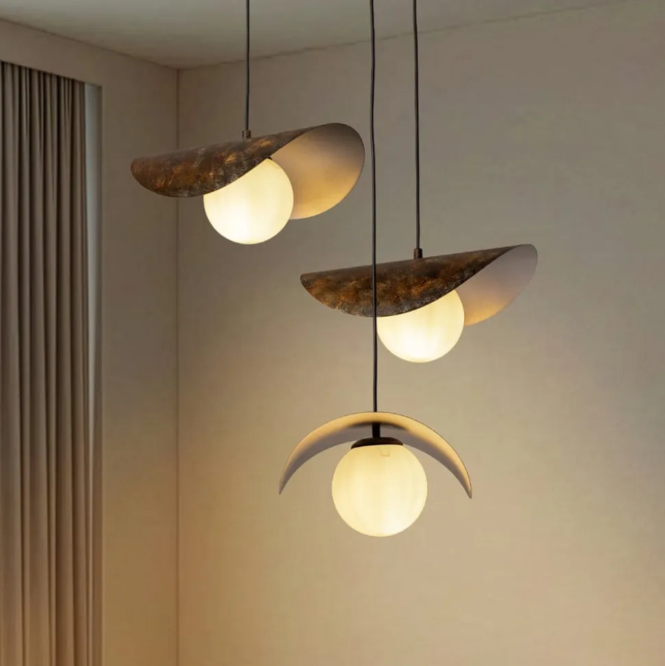 Hængelampe Vatoz, 3 lyskilder, sort, Ø 50 cm, metal