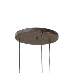 Hængelampe Vatoz, 3 lyskilder, sort, Ø 50 cm, metal