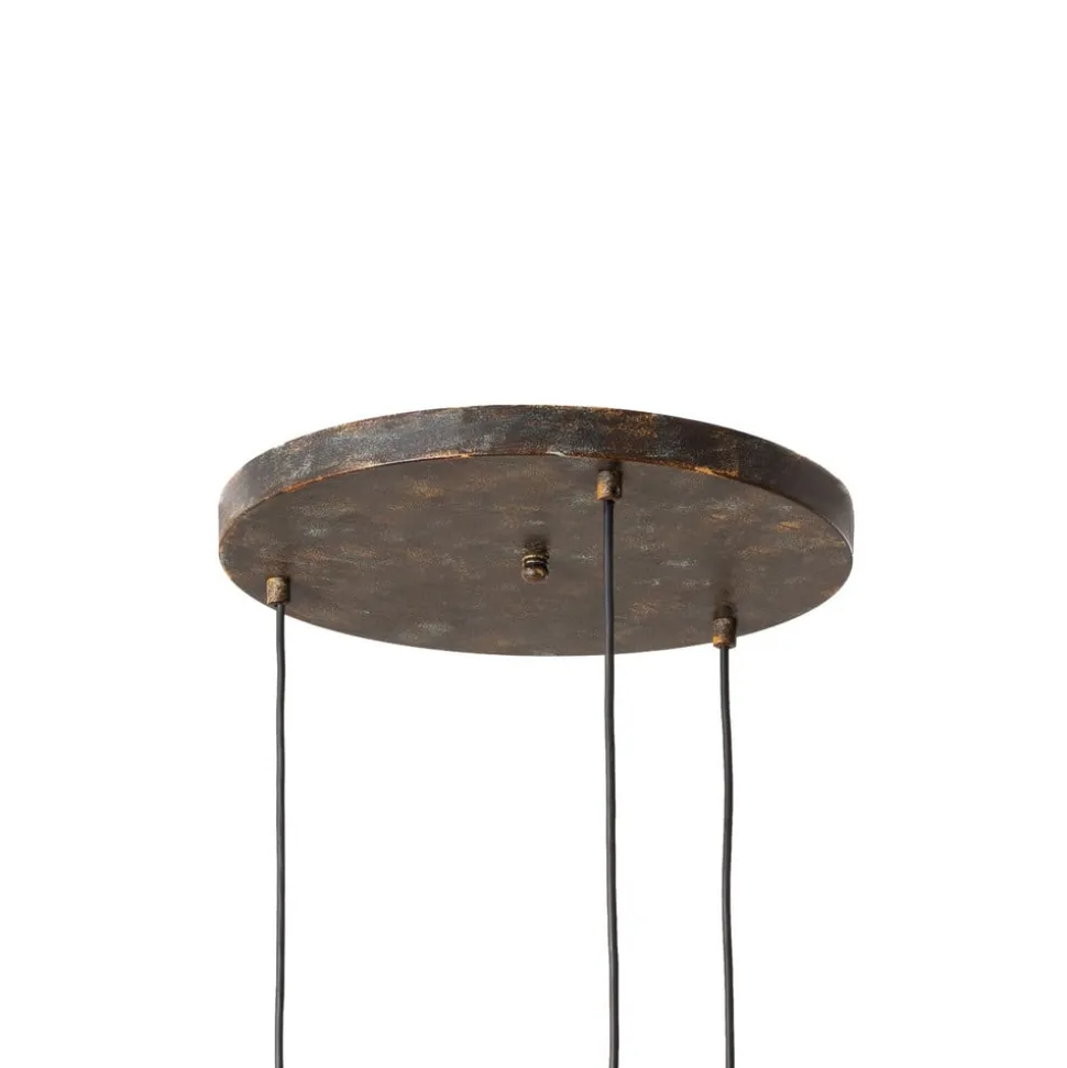 Hængelampe Vatoz, 3 lyskilder, sort, Ø 50 cm, metal