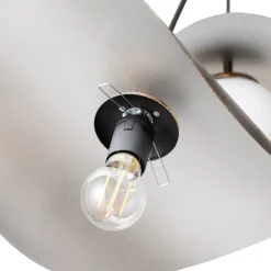 Hængelampe Vatoz, 3 lyskilder, sort, Ø 50 cm, metal