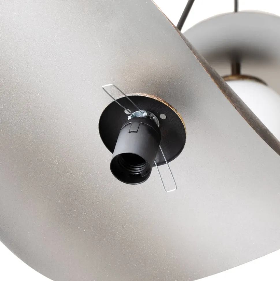 Hængelampe Vatoz, 3 lyskilder, sort, Ø 50 cm, metal