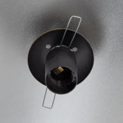 Hængelampe Vatoz, 1 lyskilde, sort, Ø 40 cm, metal/glas