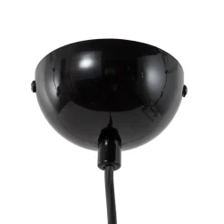 Hængelampe Yildo, 1 lyskilde, sort/guld, metal, Ø 17 cm