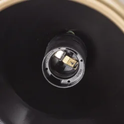 Hængelampe Yildo, 1 lyskilde, sort/guld, metal, Ø 17 cm