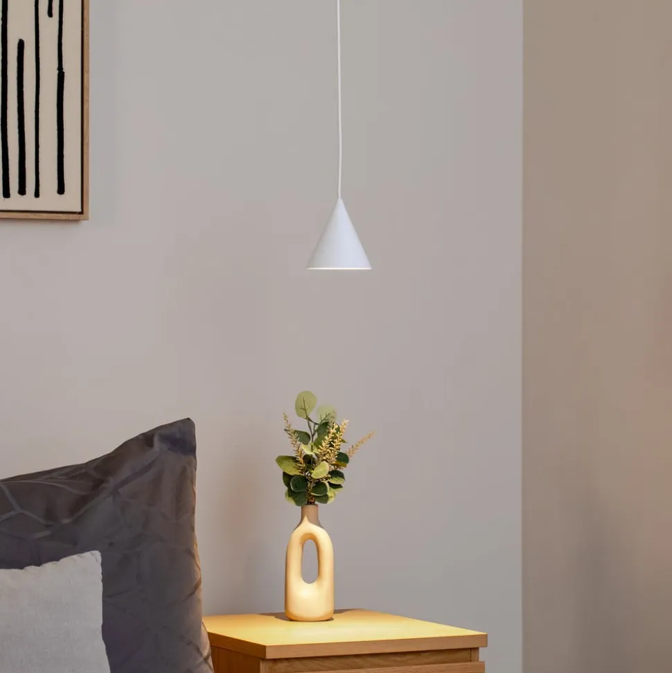 Hængelampe ZENITH, hvid, Ø 11 cm, metal, GU10