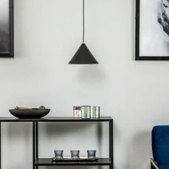 Hængelampe Zenith S med metalskærm i sort