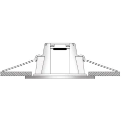 Holstein LED indbygningslampe IP65 116° stiv, hvid